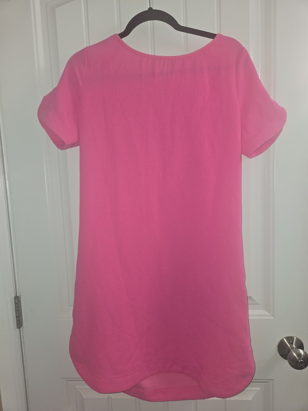 Women's pink Sheath Dress with back zipper